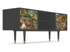 Móvel De Tv* Mueble de TV - 170х69х48 cm - T2 - The Younger - Spring, Antracite Cinza antracite
