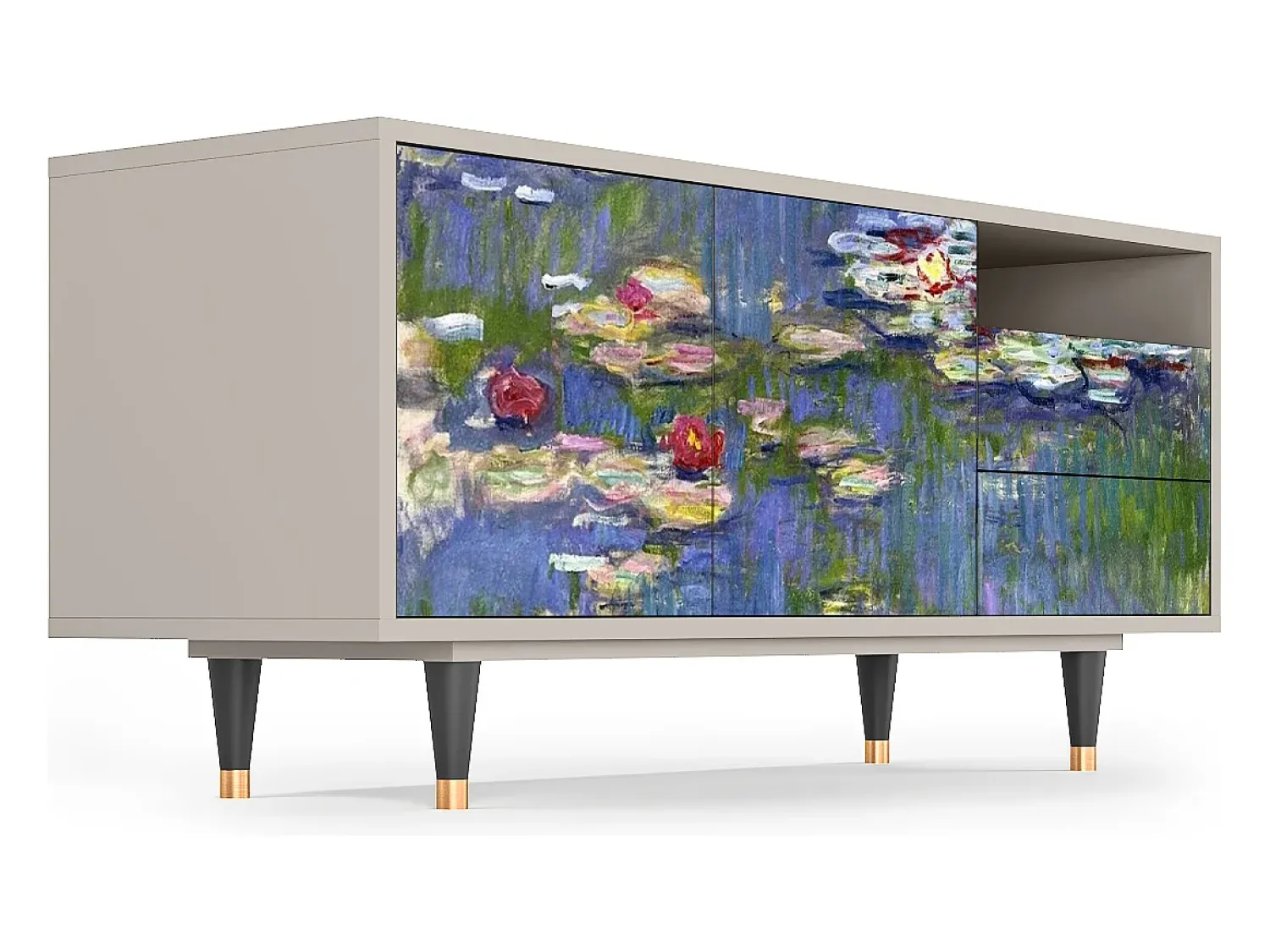 Mueble de TV - 125х56х41 cm - T7 - The water lily pond , Areia^ Móvel De Tv