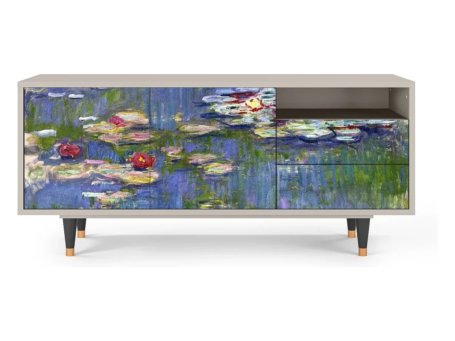 Mueble de TV - 125х56х41 cm - T7 - The water lily pond , Areia^ Móvel De Tv