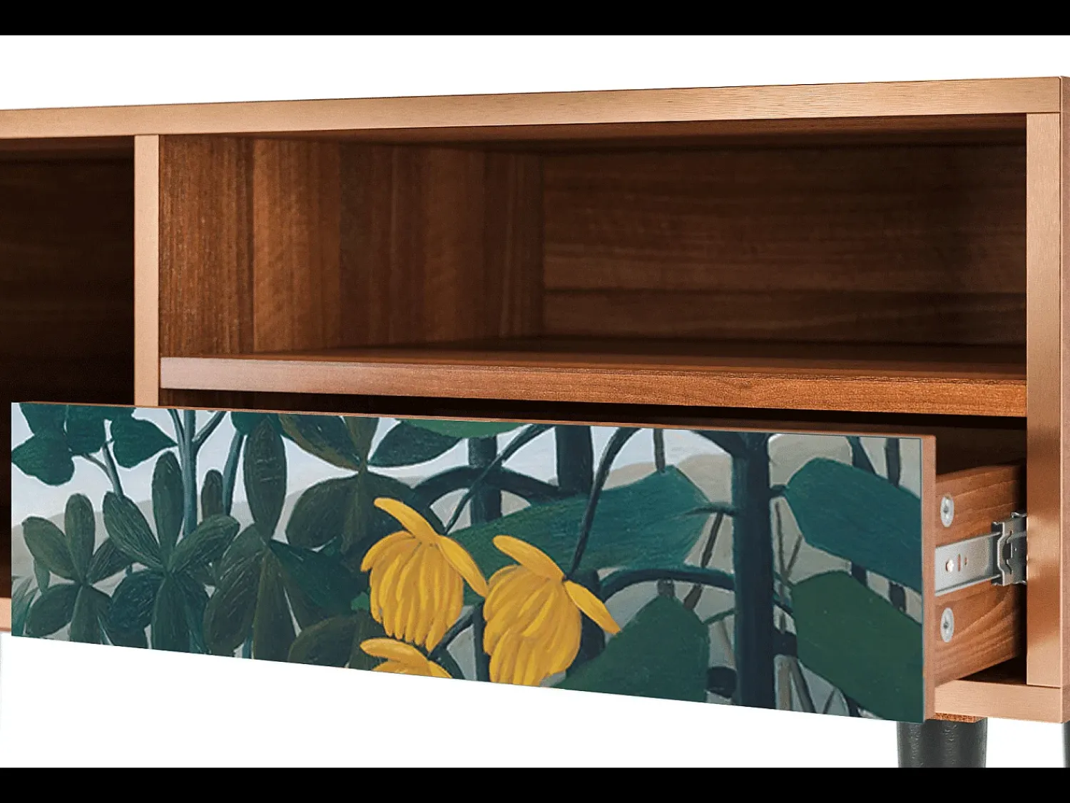 Móvel De Tv* Mueble de TV - 115х59х48 cm - T3 - The Repast of the Lion, Nogueira Castanho