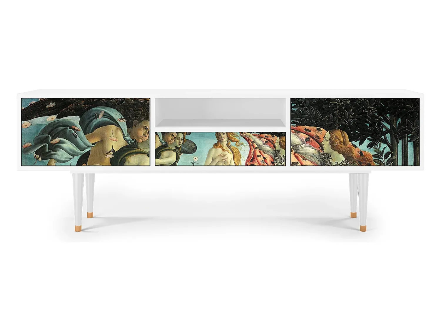 Mueble de TV - 170х59х41 cm - T6 - The Birth of Venus, Branco^ Móvel De Tv