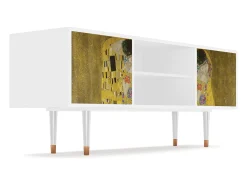 Clearance Mueble de TV - 170х69х48 cm - T2 - The Kiss by Klimt , Branco Bege