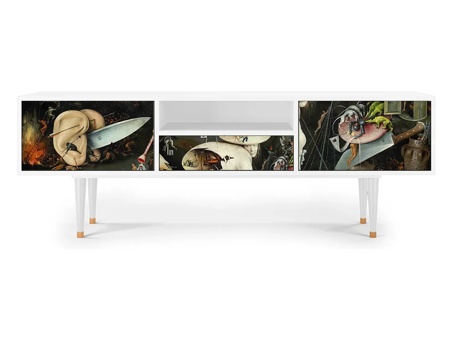 Móvel De Tv| Mueble de TV - 170х59х41 cm - T6 - The Garden 2, Branco Bege