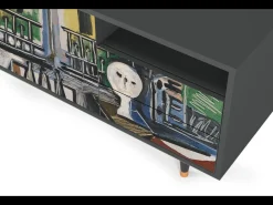 Móvel De Tv| Mueble de TV - 125х56х41 cm - T7 - The Studio , Antracite Cinza antracite
