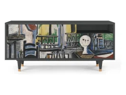 Móvel De Tv| Mueble de TV - 125х56х41 cm - T7 - The Studio , Antracite Cinza antracite