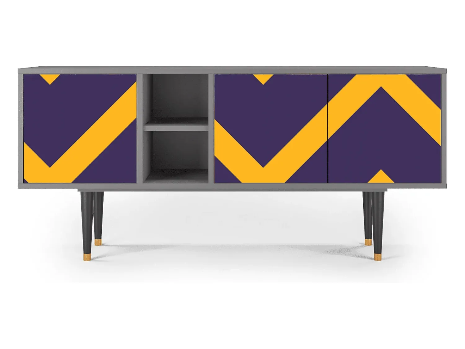 Móvel De Tv* Mueble de TV - 150х69х41 cm - T5 - The Brightest Way, Cinza Cinzento