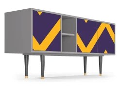 Móvel De Tv* Mueble de TV - 150х69х41 cm - T5 - The Brightest Way, Cinza Cinzento