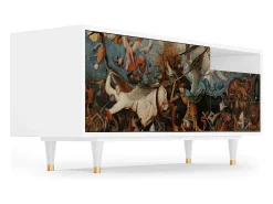 Móvel De Tv* Mueble de TV - 125х56х41 cm - T7 - The Fall, Branco Bege