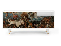 Móvel De Tv* Mueble de TV - 125х56х41 cm - T7 - The Fall, Branco Bege