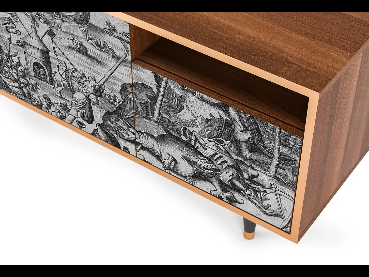 Móvel De Tv* Mueble de TV - 125х56х41 cm - T7 - The Temptation, Nogueira Castanho