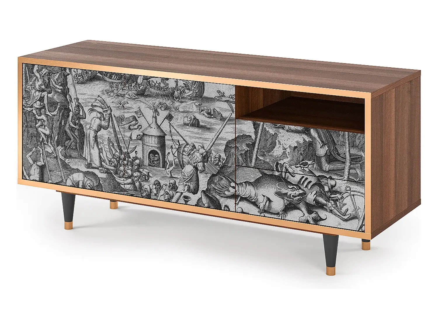 Móvel De Tv* Mueble de TV - 125х56х41 cm - T7 - The Temptation, Nogueira Castanho