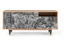 Móvel De Tv* Mueble de TV - 125х56х41 cm - T7 - The Temptation, Nogueira Castanho