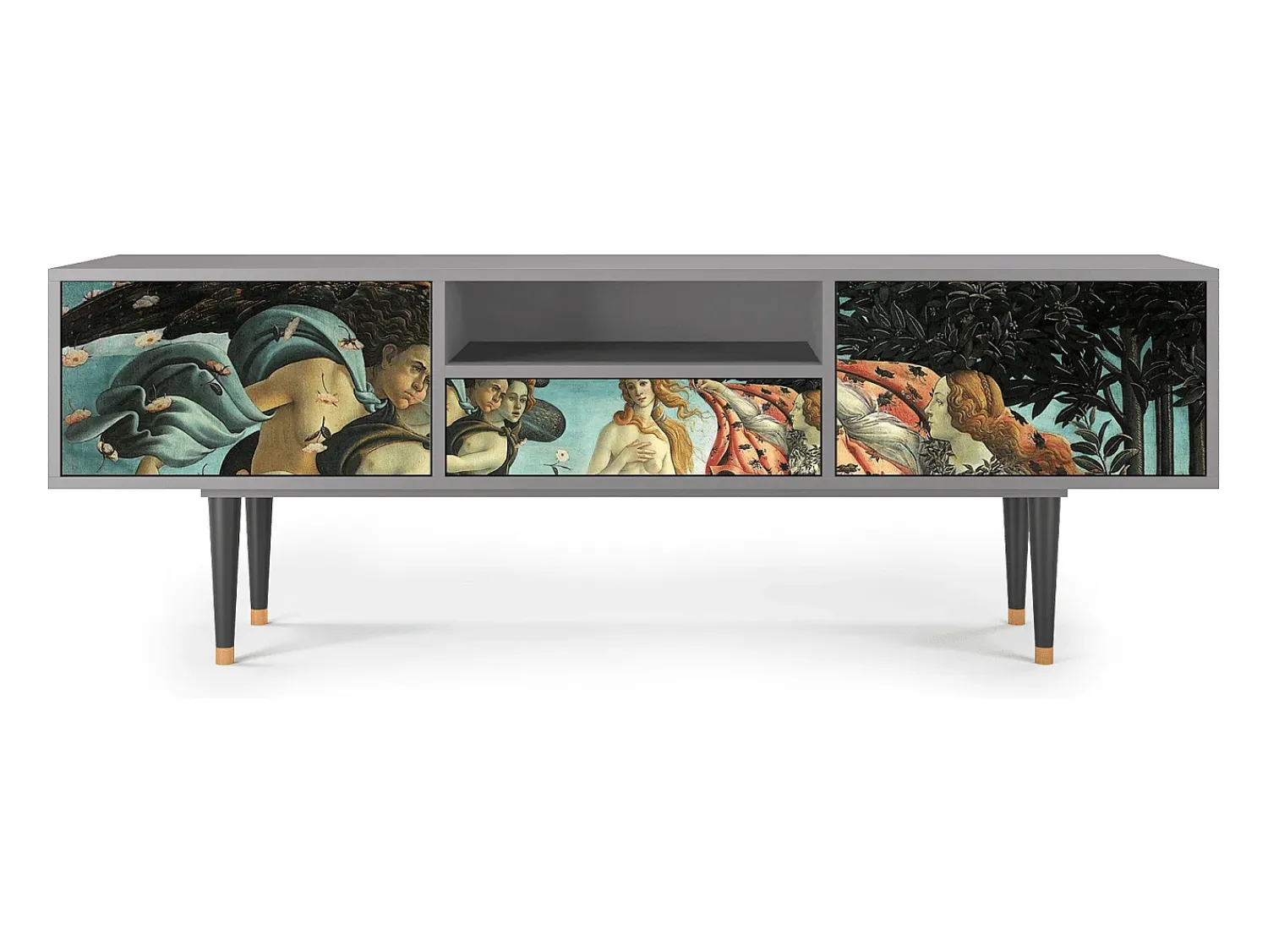 Mueble de TV - 170х59х41 cm - T6 - The Birth of Venus, Cinza^ Móvel De Tv