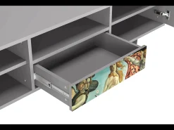 Mueble de TV - 170х59х41 cm - T6 - The Birth of Venus, Cinza^ Móvel De Tv