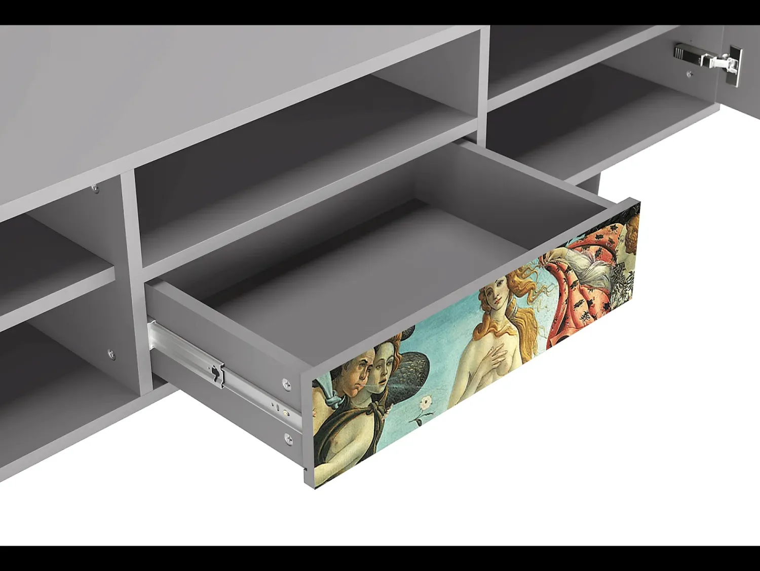 Mueble de TV - 170х59х41 cm - T6 - The Birth of Venus, Cinza^ Móvel De Tv