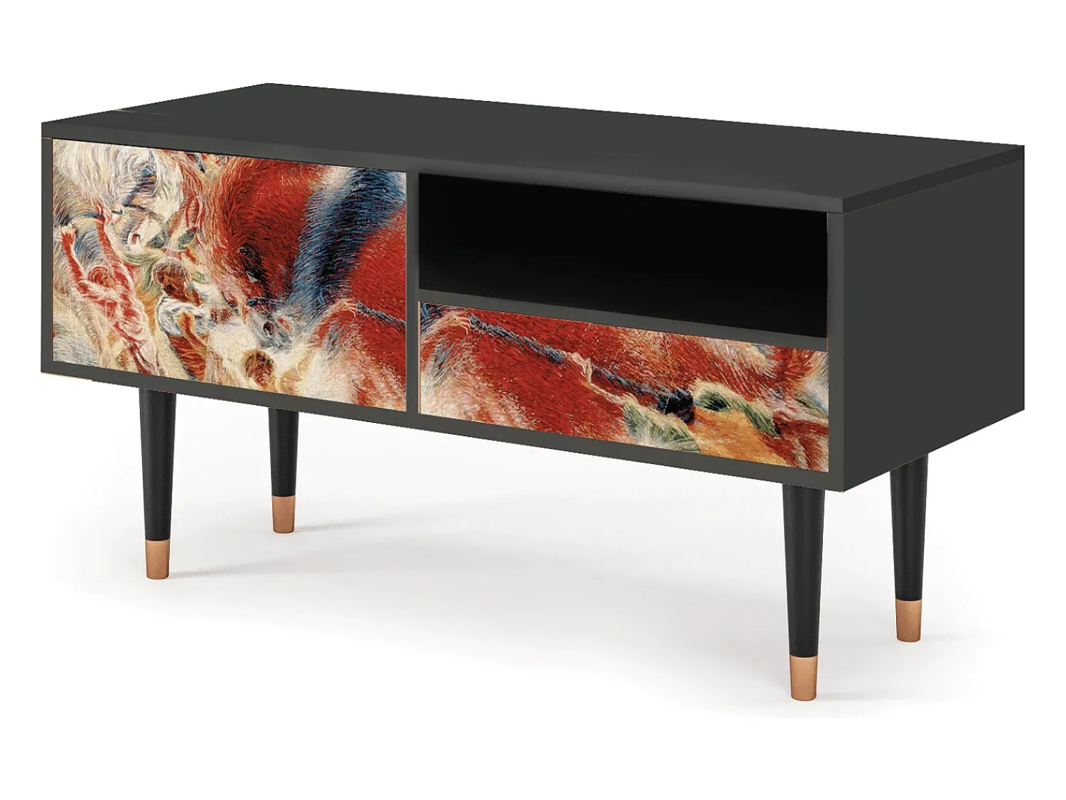 Best Mueble de TV - 115х59х48 cm - T3 - The City Rises, Antracite Cinza antracite