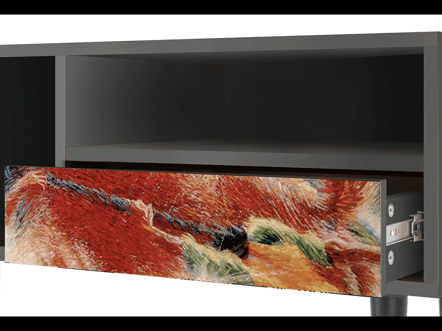 Best Mueble de TV - 115х59х48 cm - T3 - The City Rises, Antracite Cinza antracite