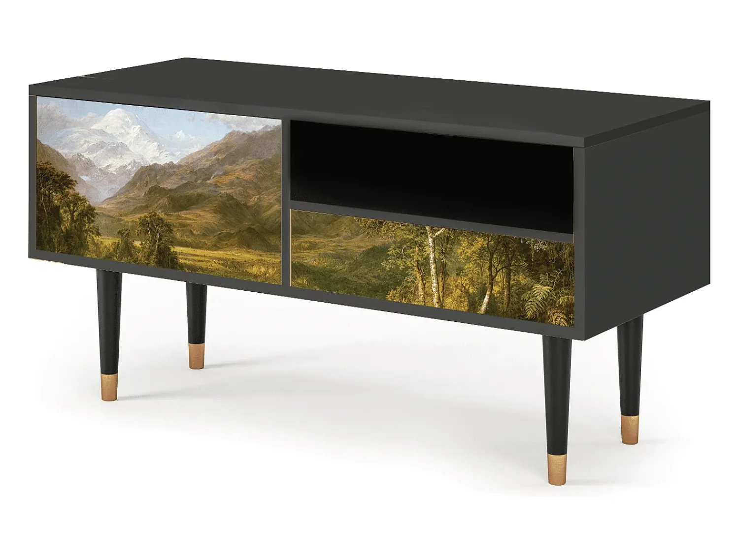 Sale Mueble de TV - 115х59х48 cm - T3 - The Heart of the Andes , Antracite Cinza antracite