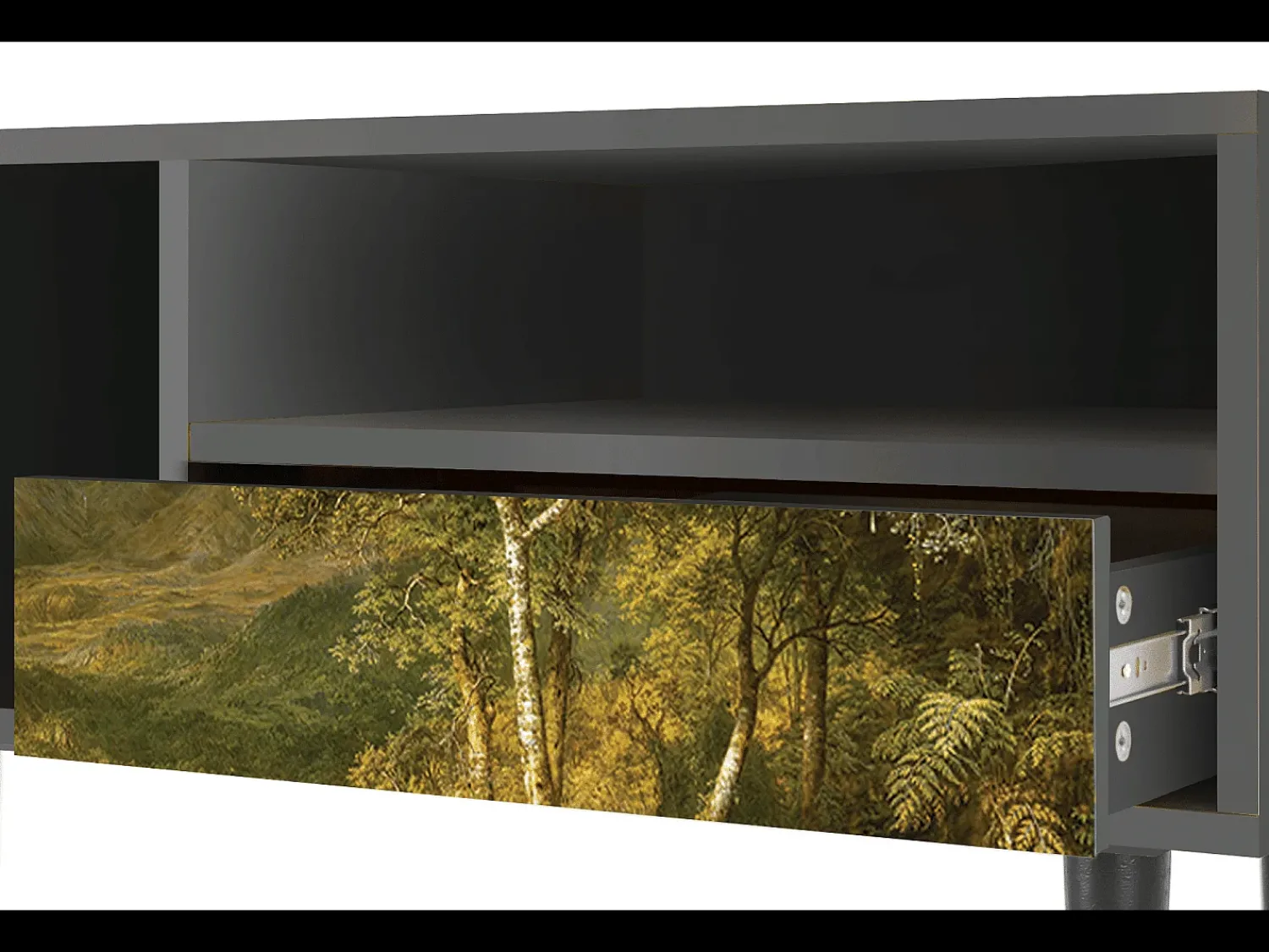 Sale Mueble de TV - 115х59х48 cm - T3 - The Heart of the Andes , Antracite Cinza antracite