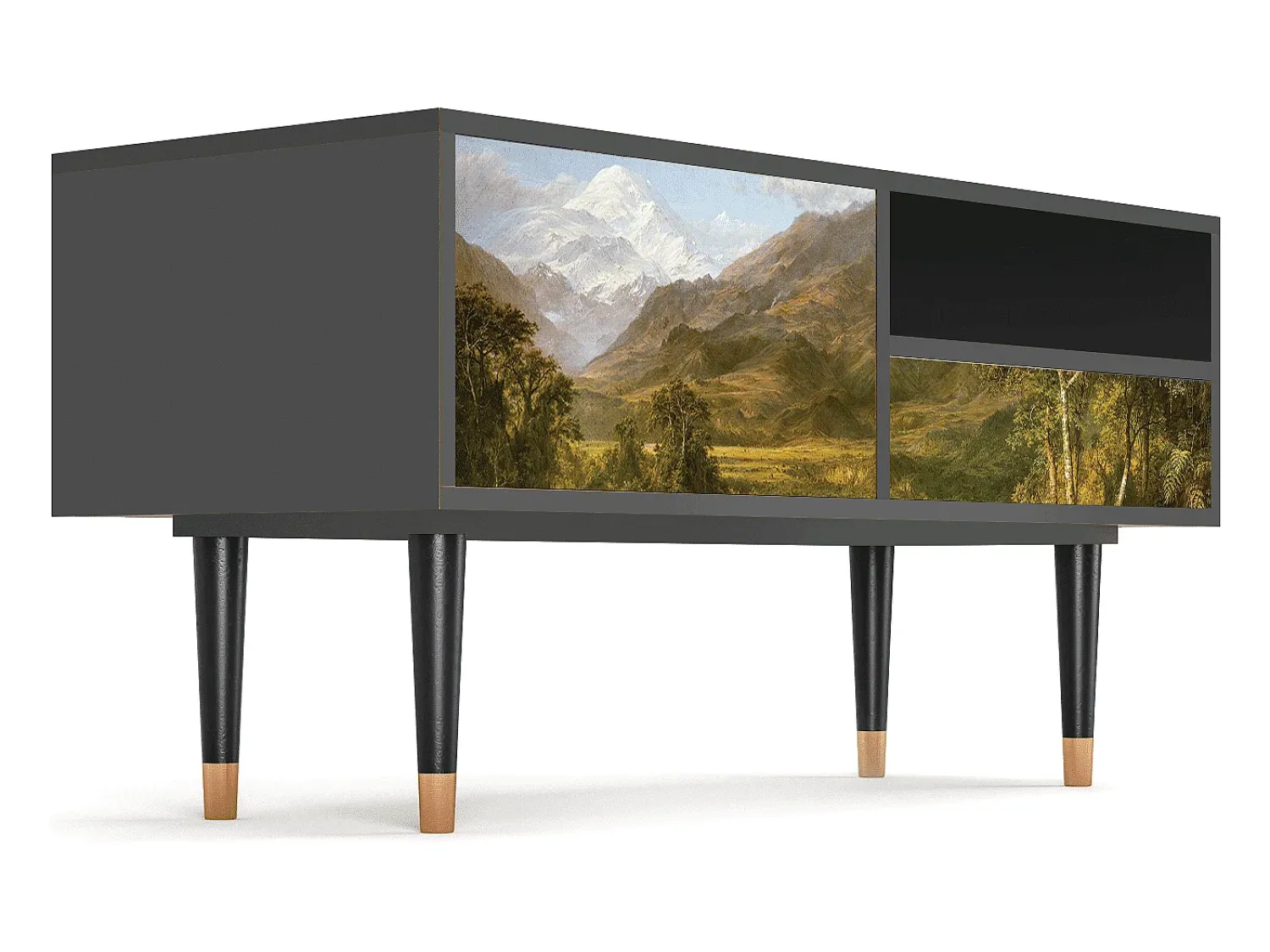 Sale Mueble de TV - 115х59х48 cm - T3 - The Heart of the Andes , Antracite Cinza antracite