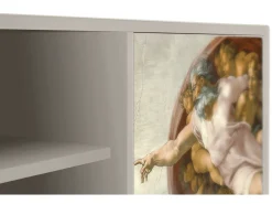 Móvel De Tv* Mueble de TV - 170х69х48 cm - T2 - The Creation of Adam, Areia Bege