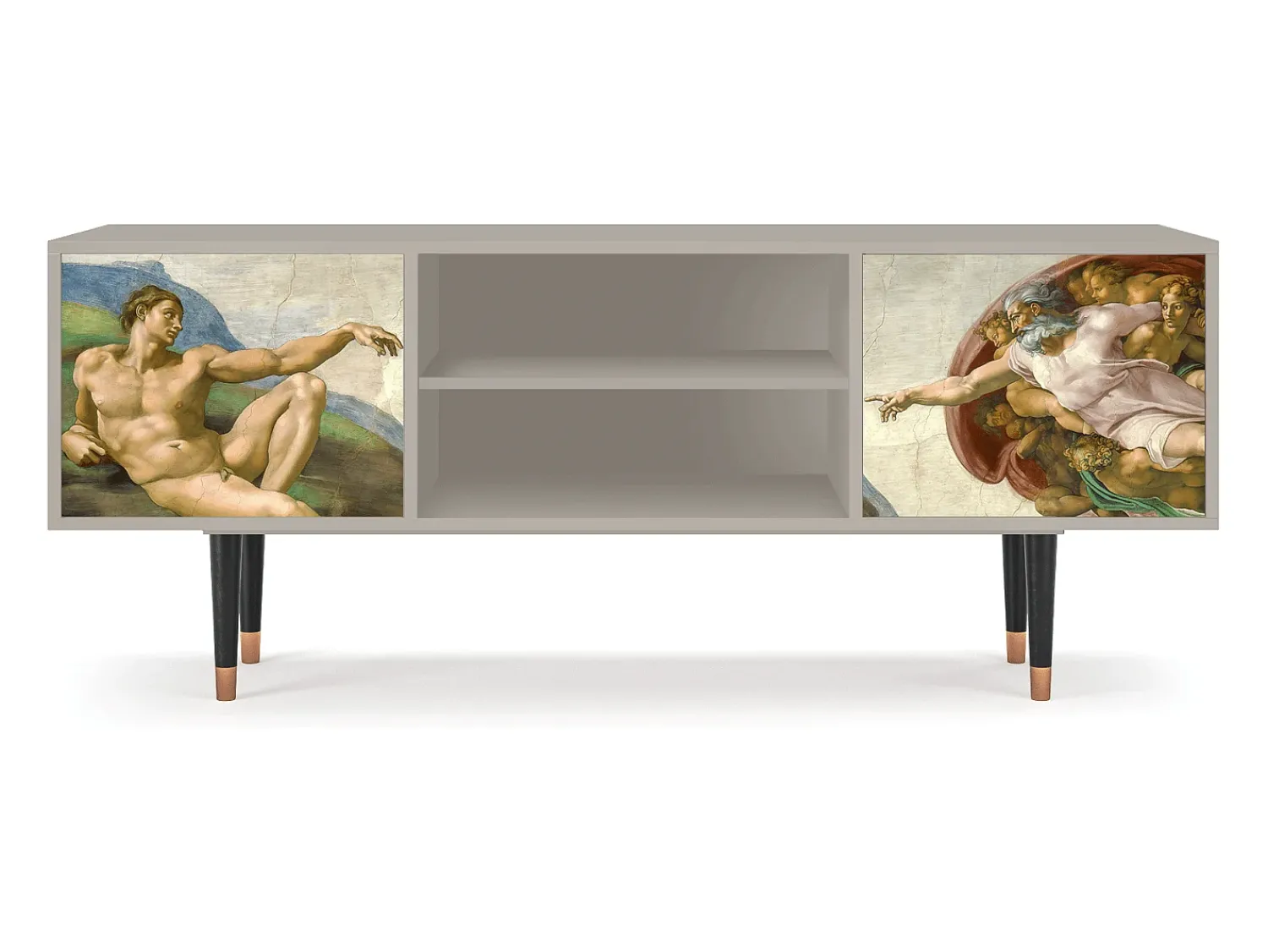 Móvel De Tv* Mueble de TV - 170х69х48 cm - T2 - The Creation of Adam, Areia Bege