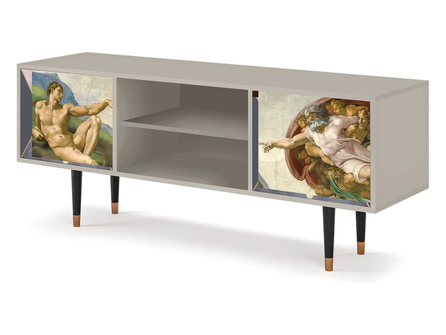Móvel De Tv* Mueble de TV - 170х69х48 cm - T2 - The Creation of Adam, Areia Bege