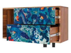Clearance Mueble de TV - 170х69х48 cm - T1 - The Girl - James Jean, Nogueira Castanho