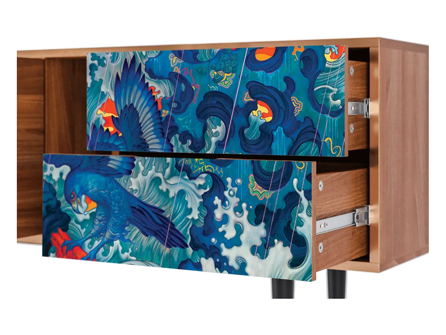Clearance Mueble de TV - 170х69х48 cm - T1 - The Girl - James Jean, Nogueira Castanho