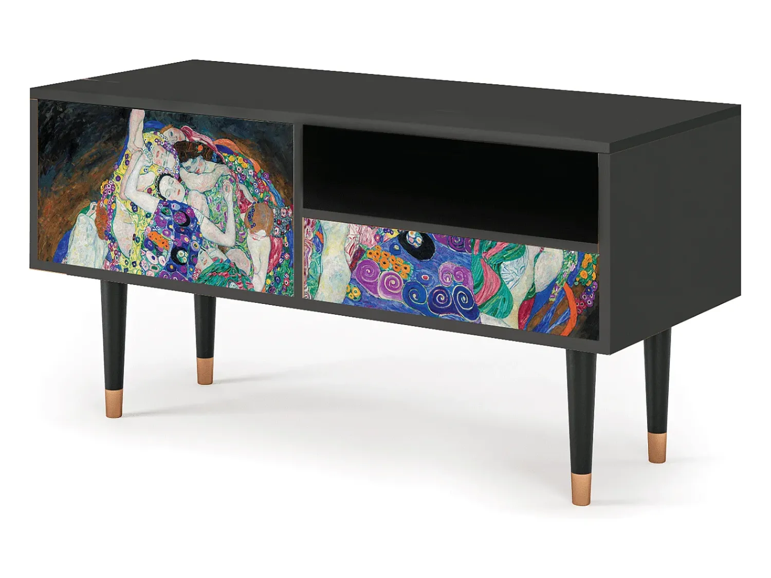 Mueble de TV - 115х59х48 cm - T3 - The Maiden by Klimt, Antracite^ Móvel De Tv
