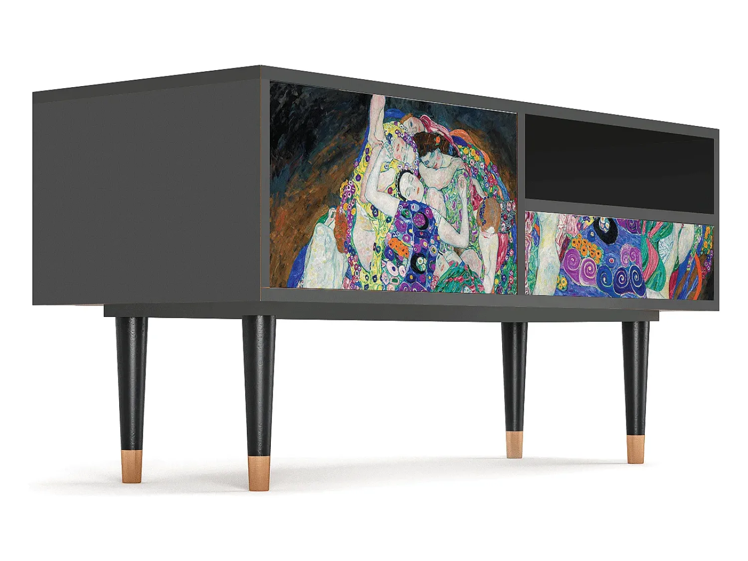 Mueble de TV - 115х59х48 cm - T3 - The Maiden by Klimt, Antracite^ Móvel De Tv