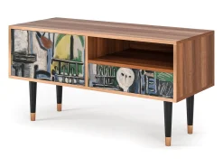 Móvel De Tv| Mueble de TV - 115х59х48 cm - T3 - The Studio , Nogueira Castanho