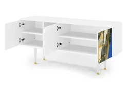Mueble de TV - 150х69х41 cm - T5 - The Cubist Paintings , Branco^ Móvel De Tv