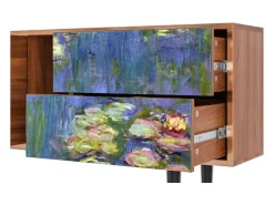 Móvel De Tv| Mueble de TV - 170х69х48 cm - T1 - The water lily pond , Nogueira Castanho