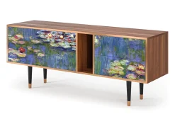 Móvel De Tv| Mueble de TV - 170х69х48 cm - T1 - The water lily pond , Nogueira Castanho