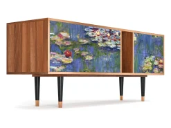 Móvel De Tv| Mueble de TV - 170х69х48 cm - T1 - The water lily pond , Nogueira Castanho