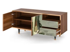 Móvel De Tv| Mueble de TV - 125х56х41 cm - T7 - The Cubist Paintings , Nogueira Castanho