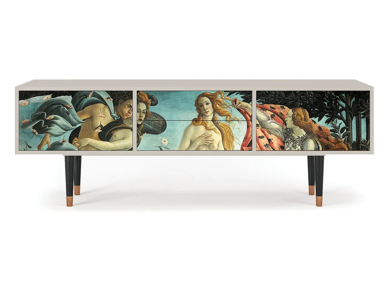 Móvel De Tv| Mueble de TV - 170х59х48 cm - T4 - The Birth of Venus, Areia Bege