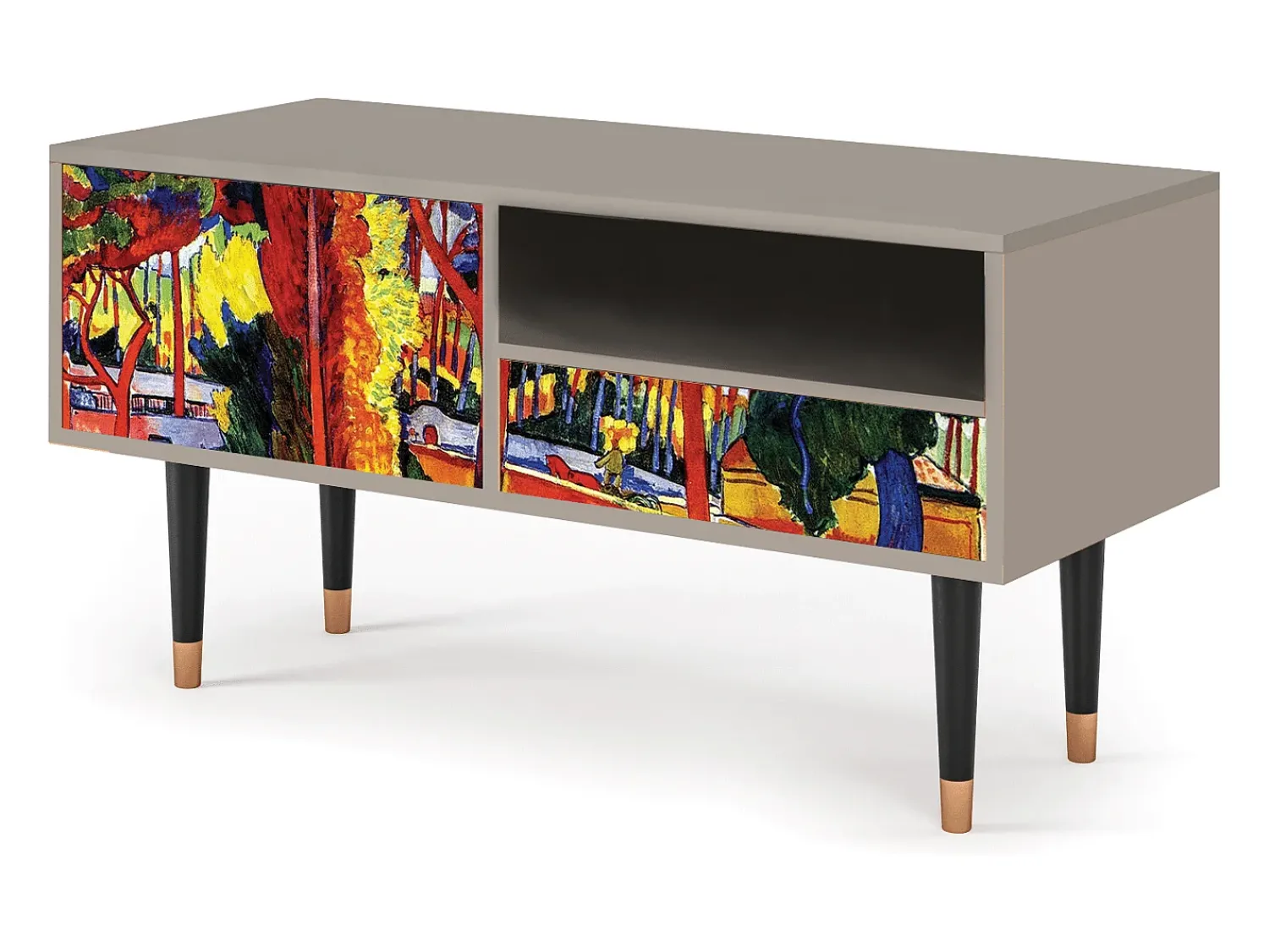 Outlet Mueble de TV - 115х59х48 cm - T3 - The Turning Road, Areia Bege