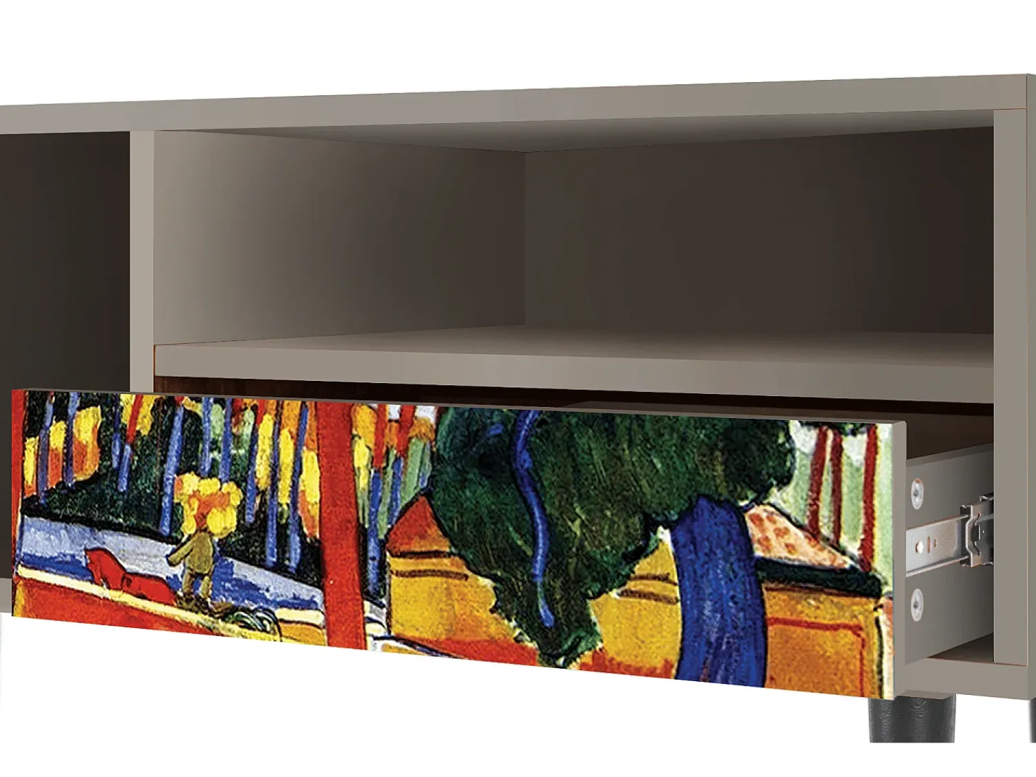 Outlet Mueble de TV - 115х59х48 cm - T3 - The Turning Road, Areia Bege