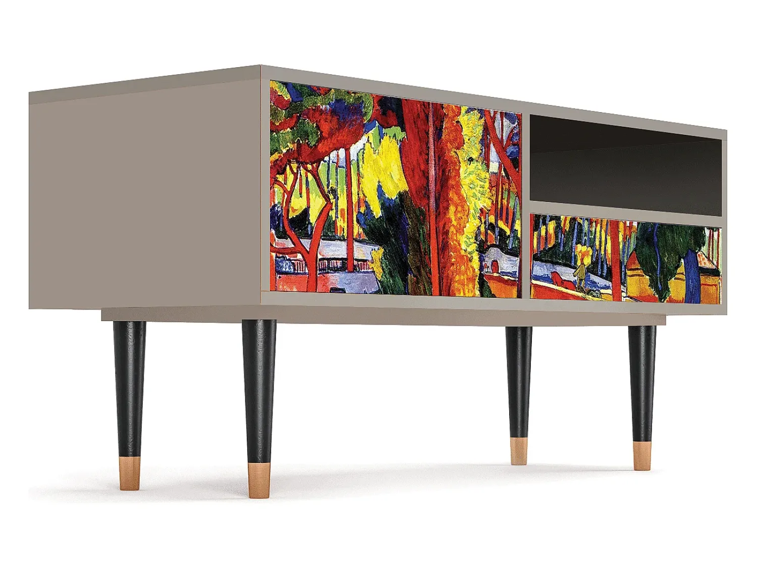 Outlet Mueble de TV - 115х59х48 cm - T3 - The Turning Road, Areia Bege