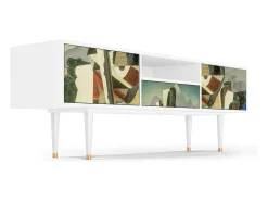 Sale Mueble de TV - 170х59х41 cm - T6 - The Cubist Paintings , Branco Bege