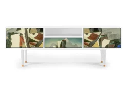 Sale Mueble de TV - 170х59х41 cm - T6 - The Cubist Paintings , Branco Bege