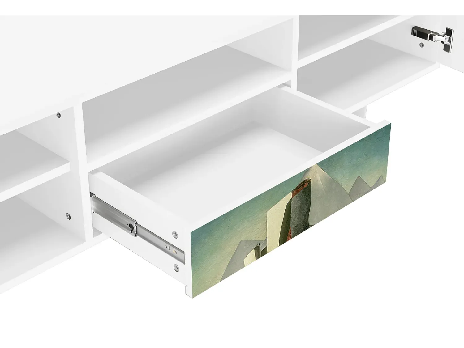 Sale Mueble de TV - 170х59х41 cm - T6 - The Cubist Paintings , Branco Bege