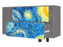 Mueble de TV - 170х69х48 cm - T1 - The Starry Night , Cinza^ Móvel De Tv