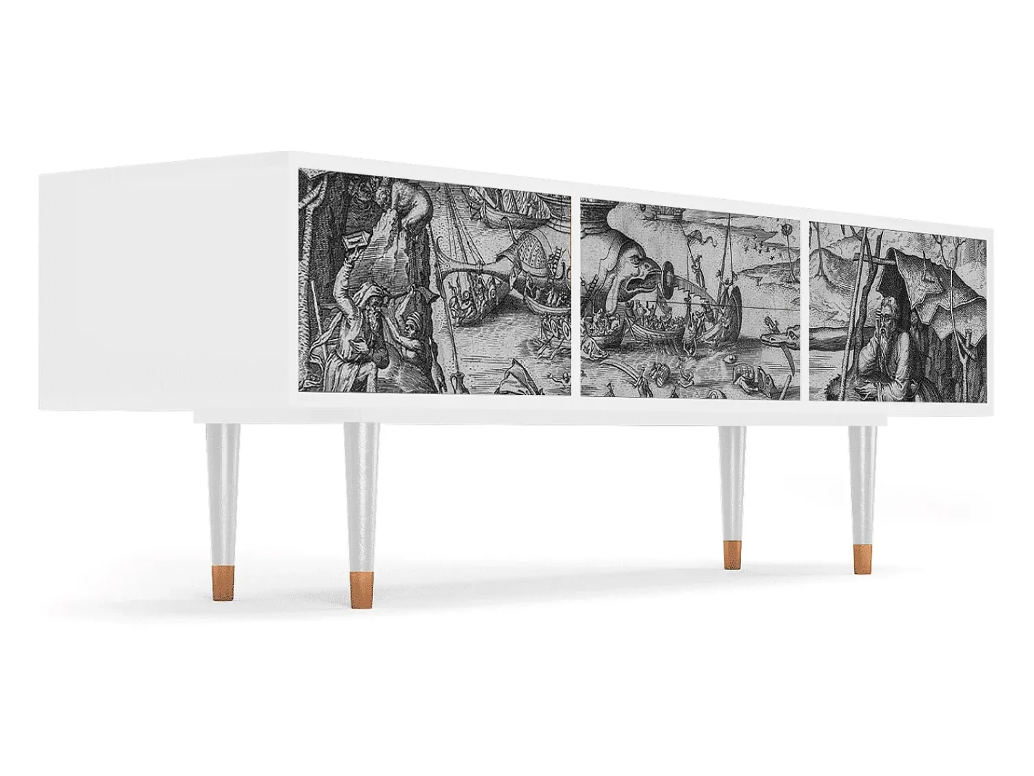 Móvel De Tv| Mueble de TV - 170х59х48 cm - T4 - The Temptation, Branco Bege