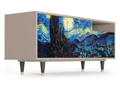 Móvel De Tv* Mueble de TV - 125х56х41 cm - T7 - The Starry Night , Latte Bege