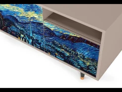 Móvel De Tv* Mueble de TV - 125х56х41 cm - T7 - The Starry Night , Latte Bege