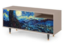 Móvel De Tv* Mueble de TV - 125х56х41 cm - T7 - The Starry Night , Latte Bege