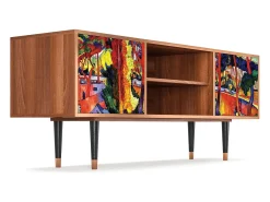 Móvel De Tv| Mueble de TV - 170х69х48 cm - T2 - The Turning Road, Nogueira Castanho